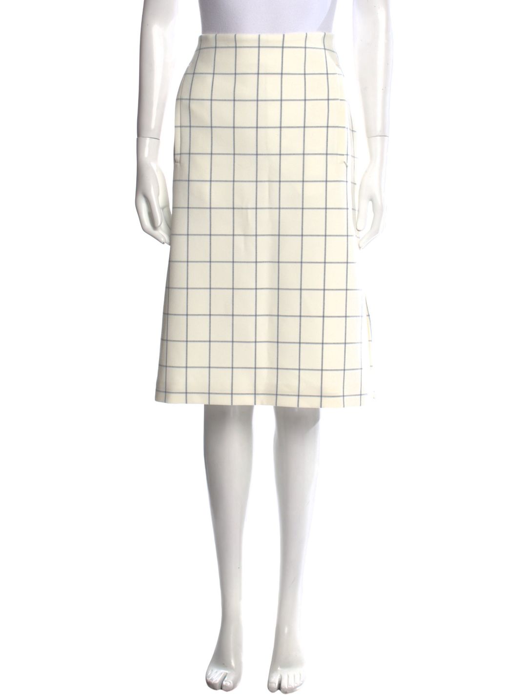 Tibi Plaid Print Knee-Length Skirt