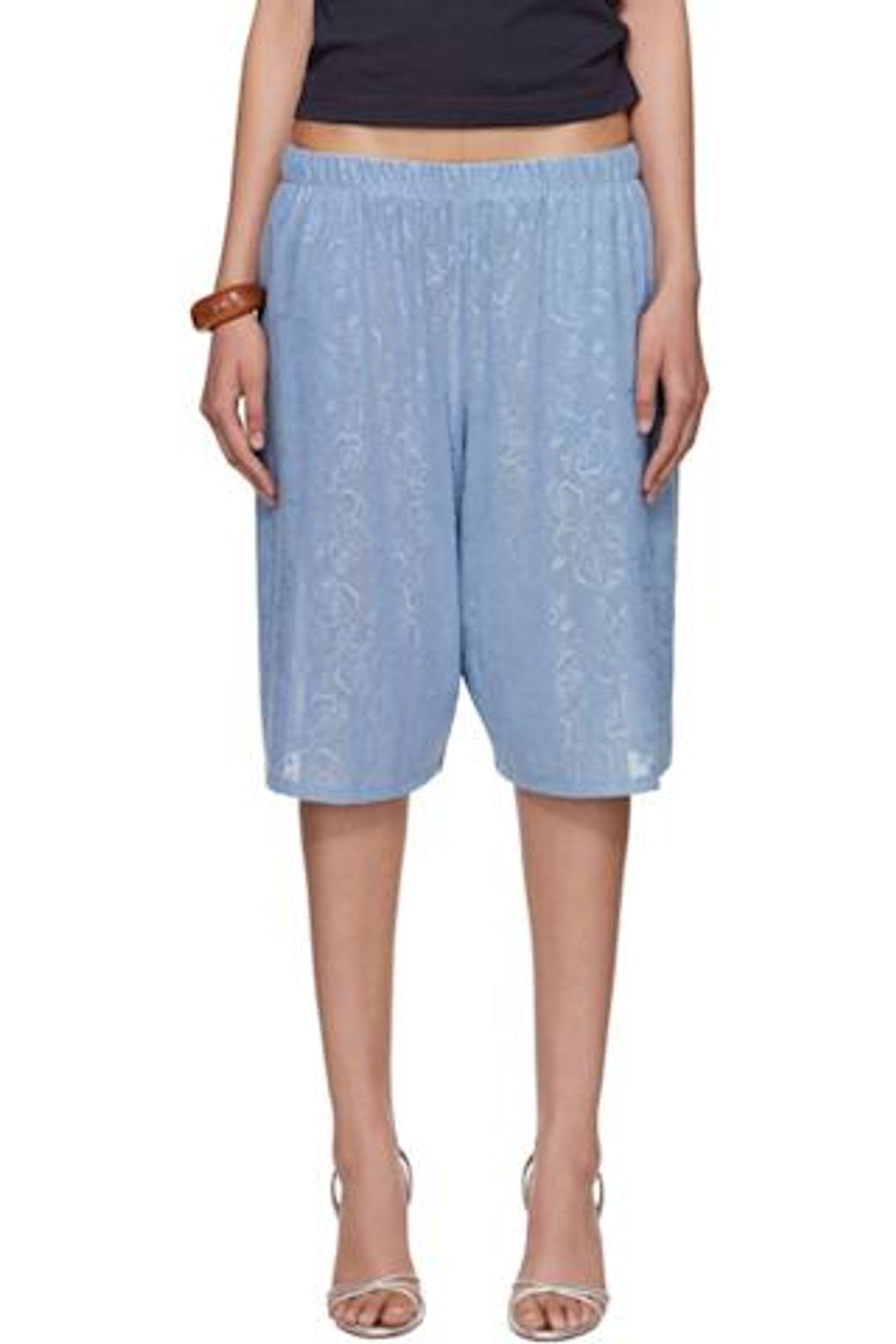 SSENSE Exclusive Blue Lace Basketball Shorts