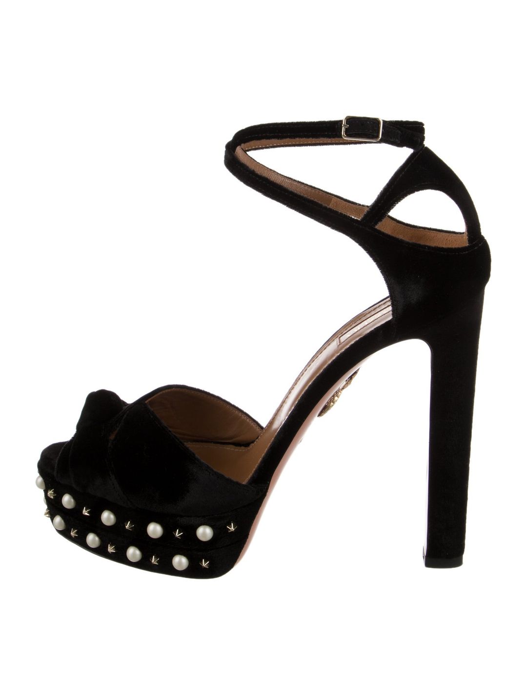 Aquazzura Velvet Studded Accents Pumps