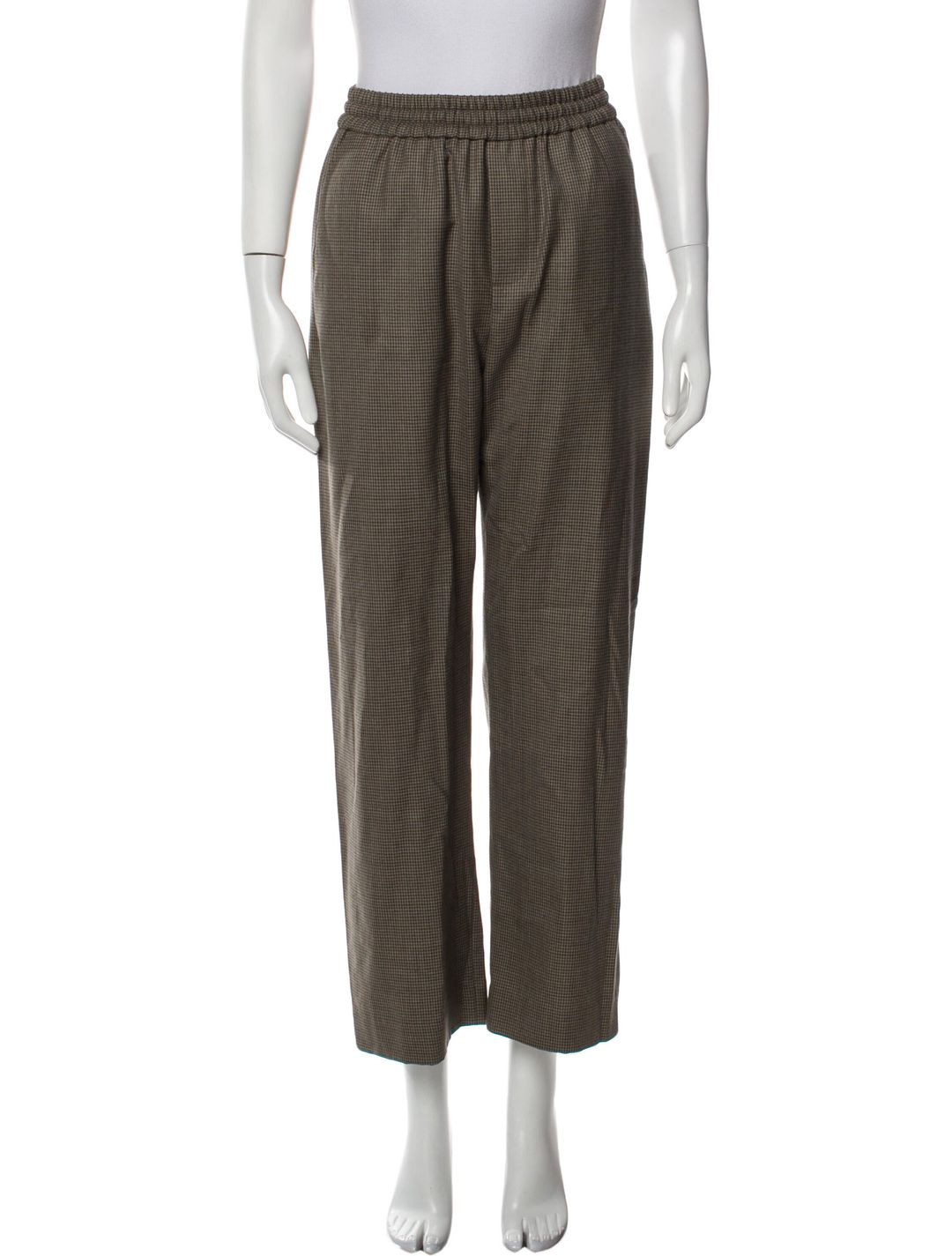 Plaid Print Wide Leg Pants