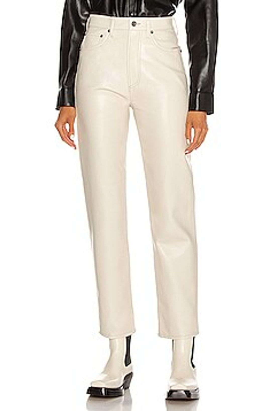Recycled Leather Fitted 90's Pants