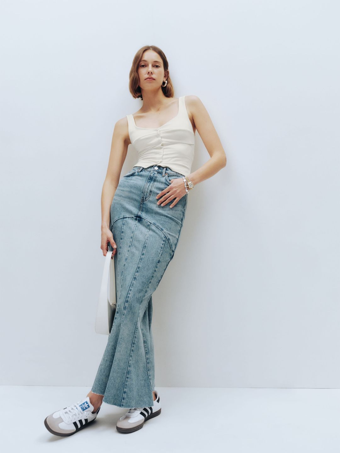 Nara Denim Maxi Skirt #2