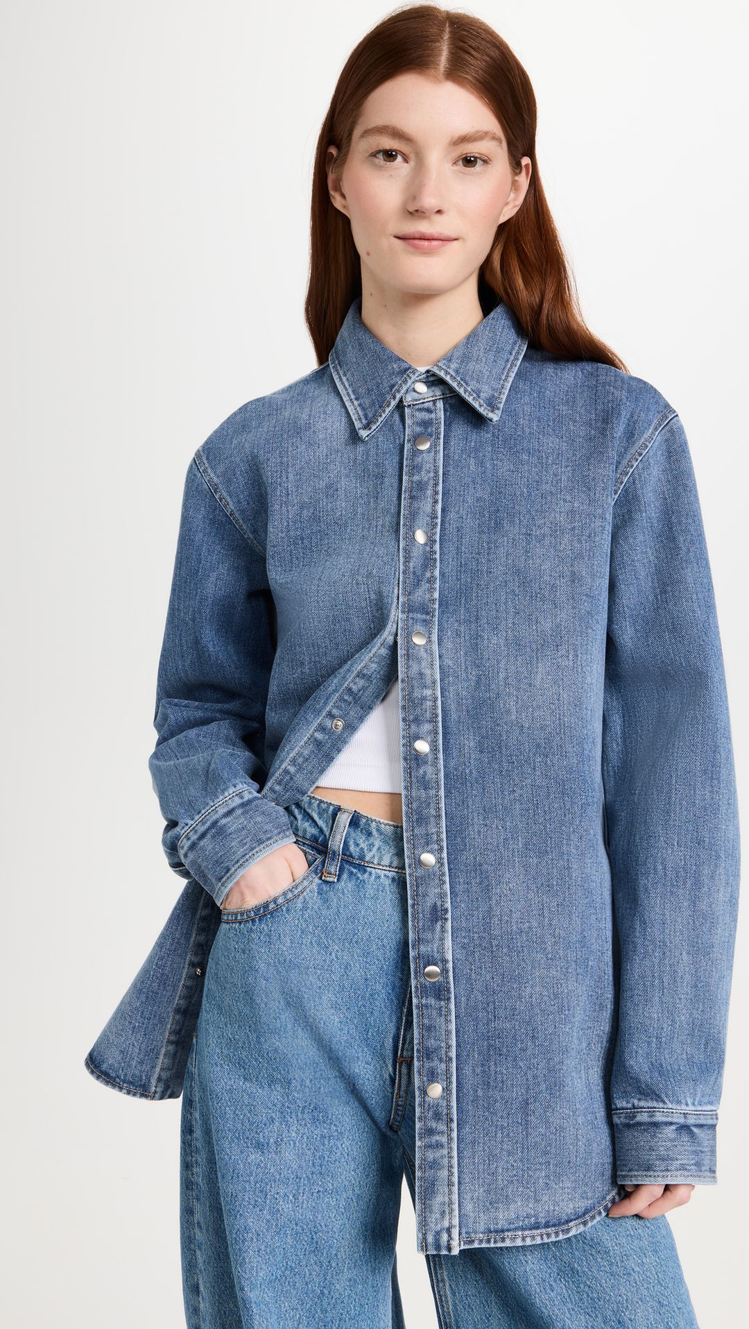 Classic Wash Denim Easy Shirt