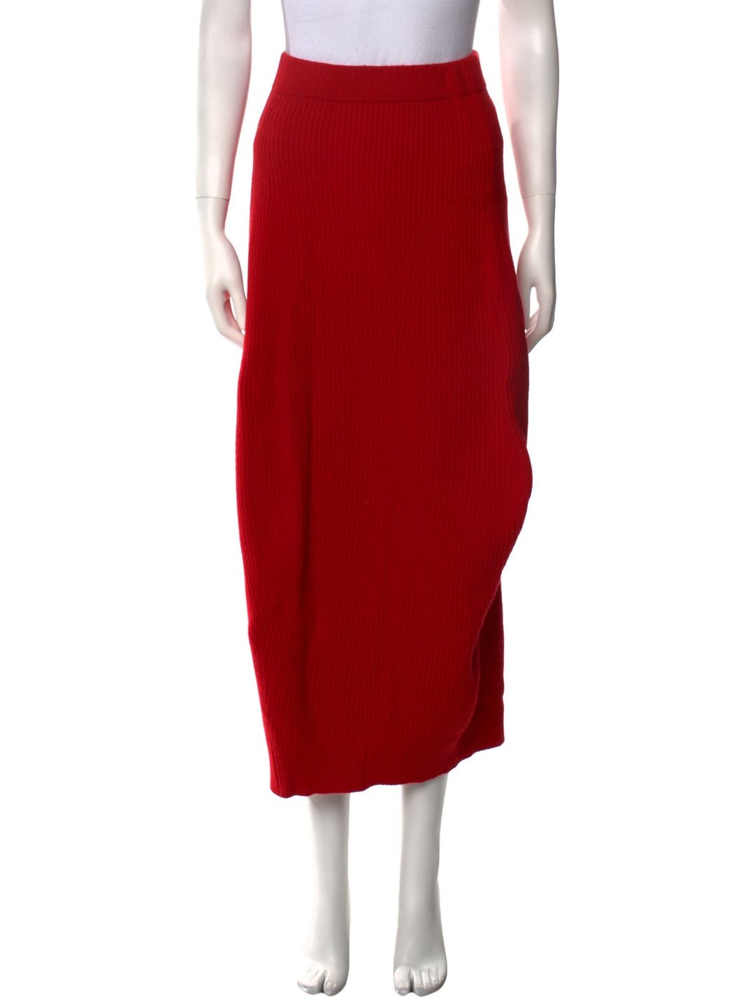 Jil Sander Wool Midi Length Skirt