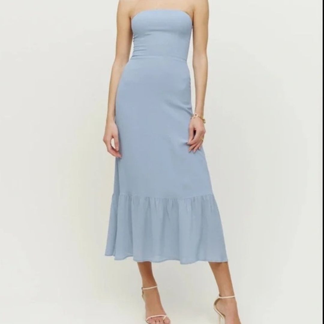 Elegant Blue Women's Dress