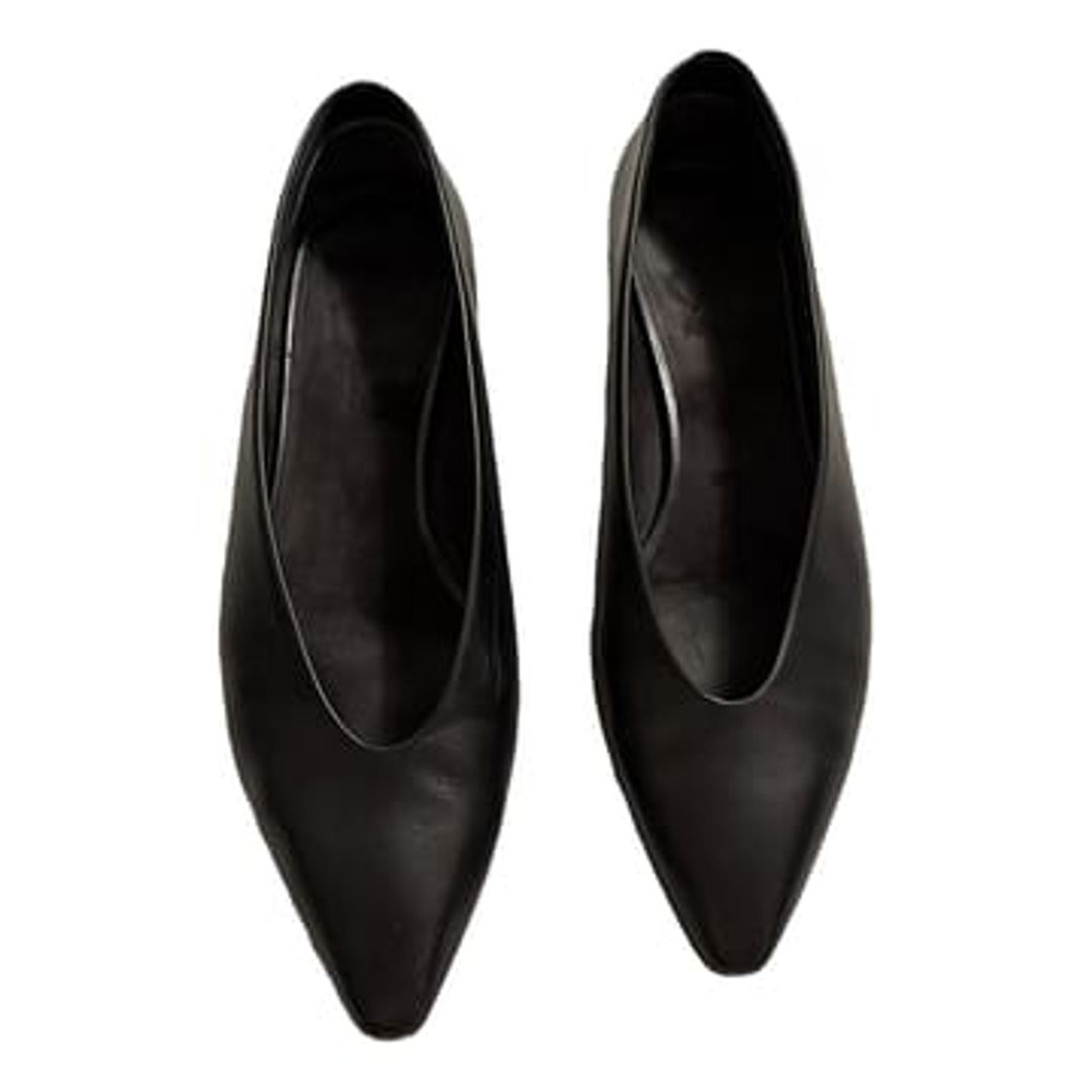 Leather flats