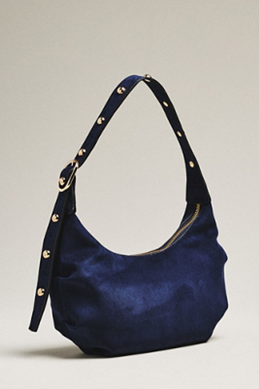 Vegan-Suede Crescent Bag