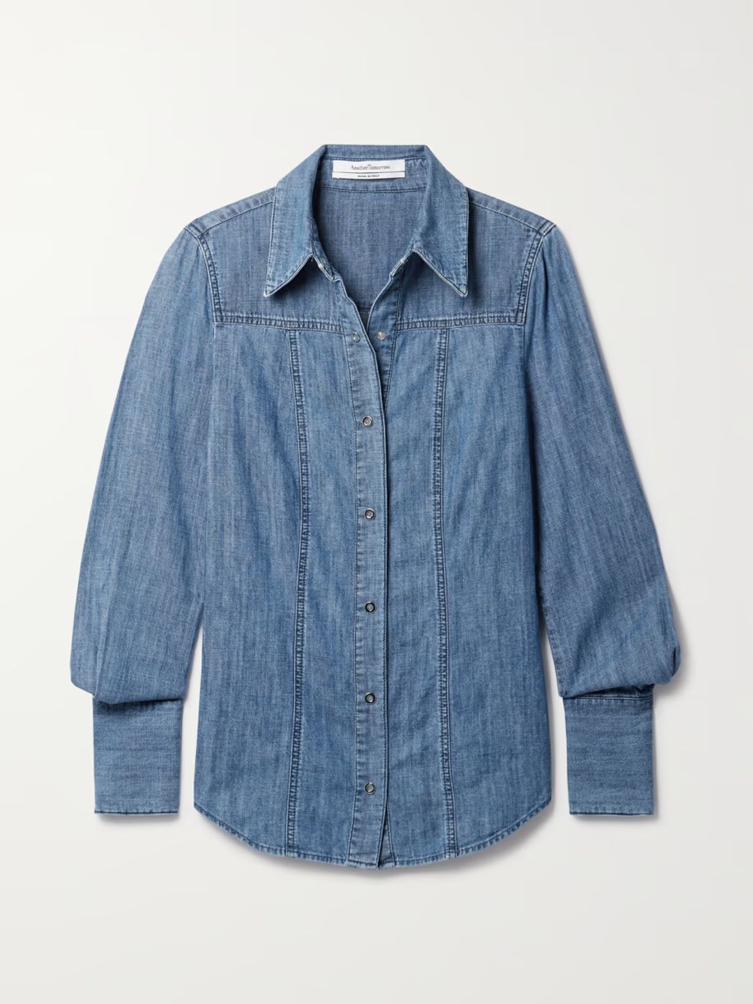 ANOTHER TOMORROW + NET SUSTAIN organic cotton-chambray shirt