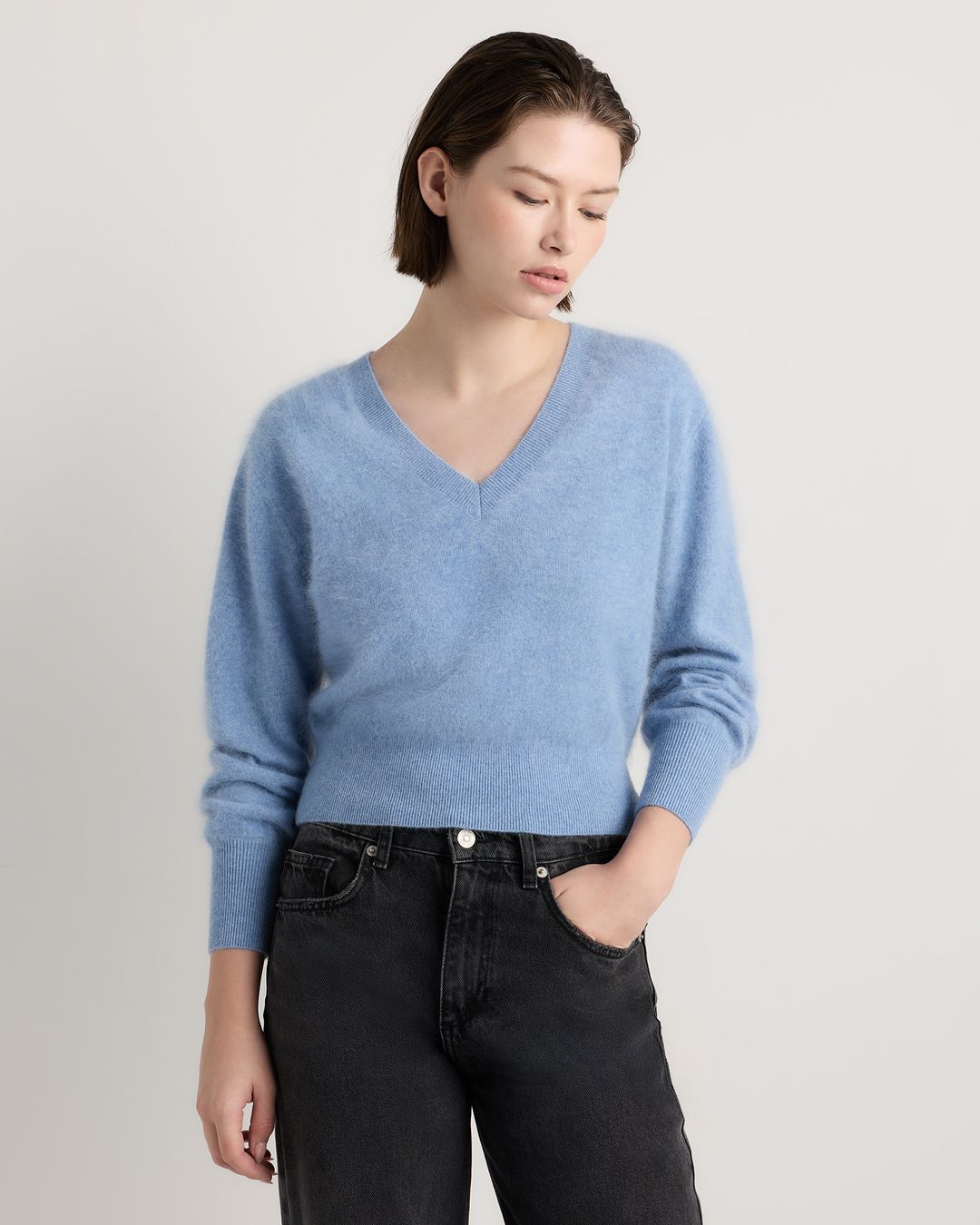 Mongolian Shrunken Cashmere Sweatshirt #7