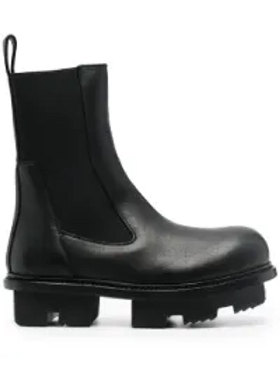 ridged-sole leather boots