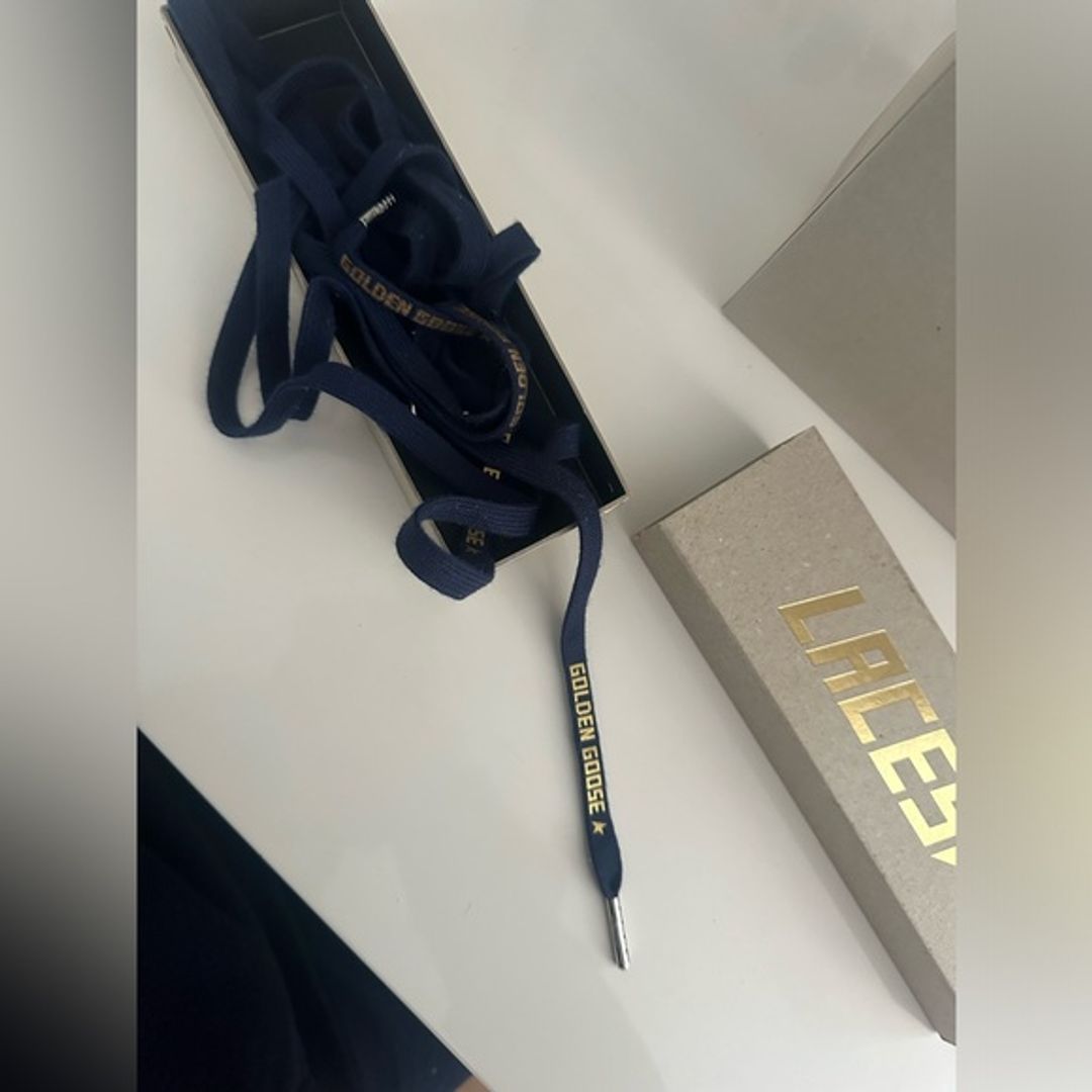 Navy Golden Goose Shoe Laces