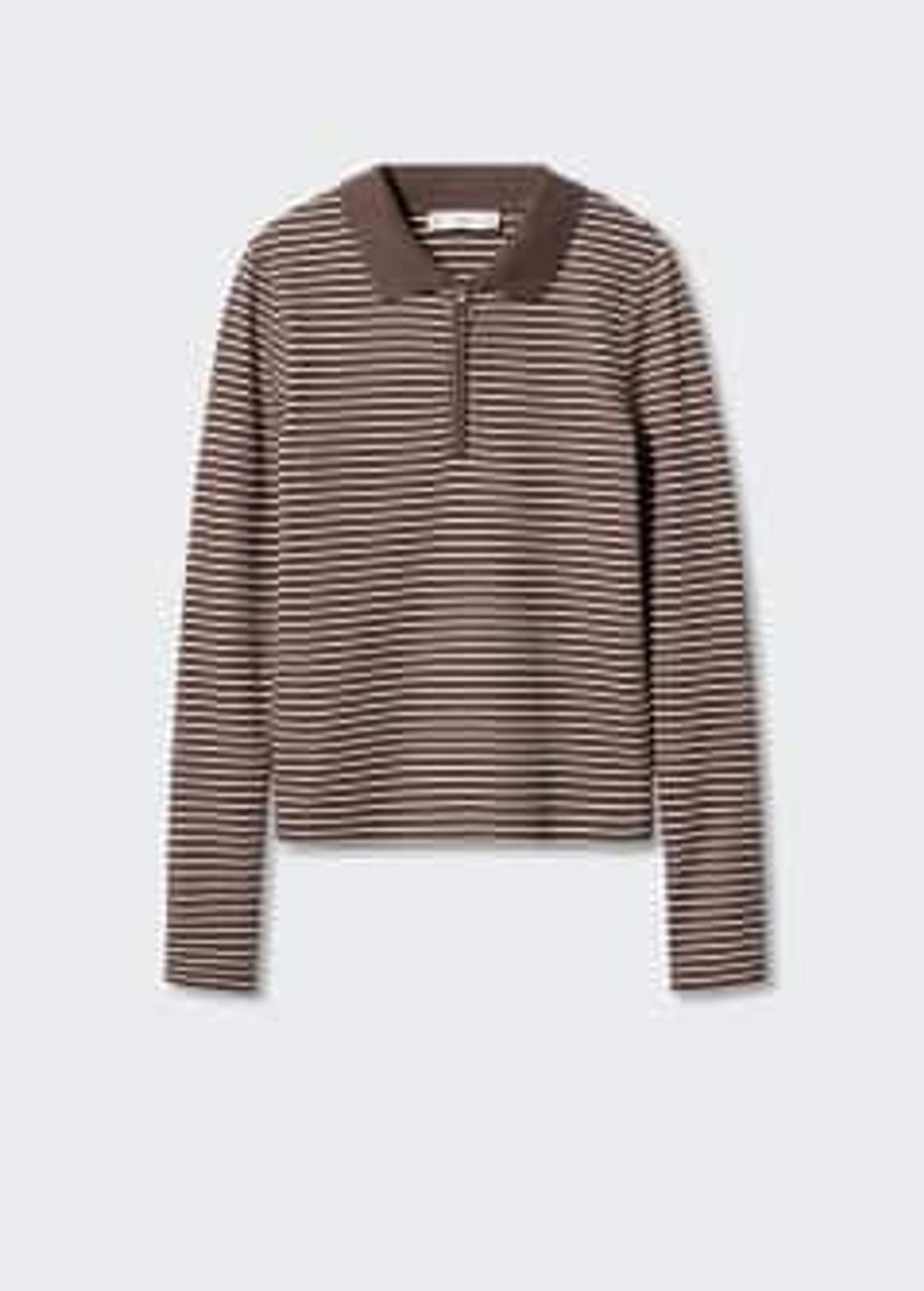 Ribbed polo-style sweater