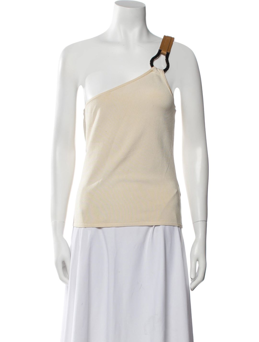 Ralph Lauren Black Label Silk One-Shoulder Top