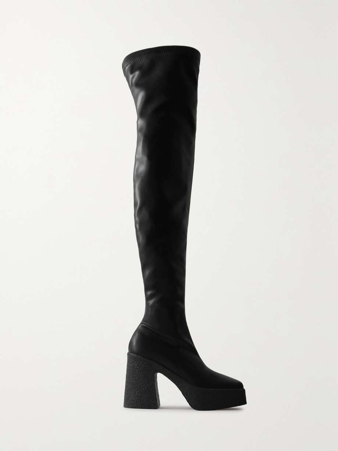 Skyla vegetarian leather platform over-the-knee boots