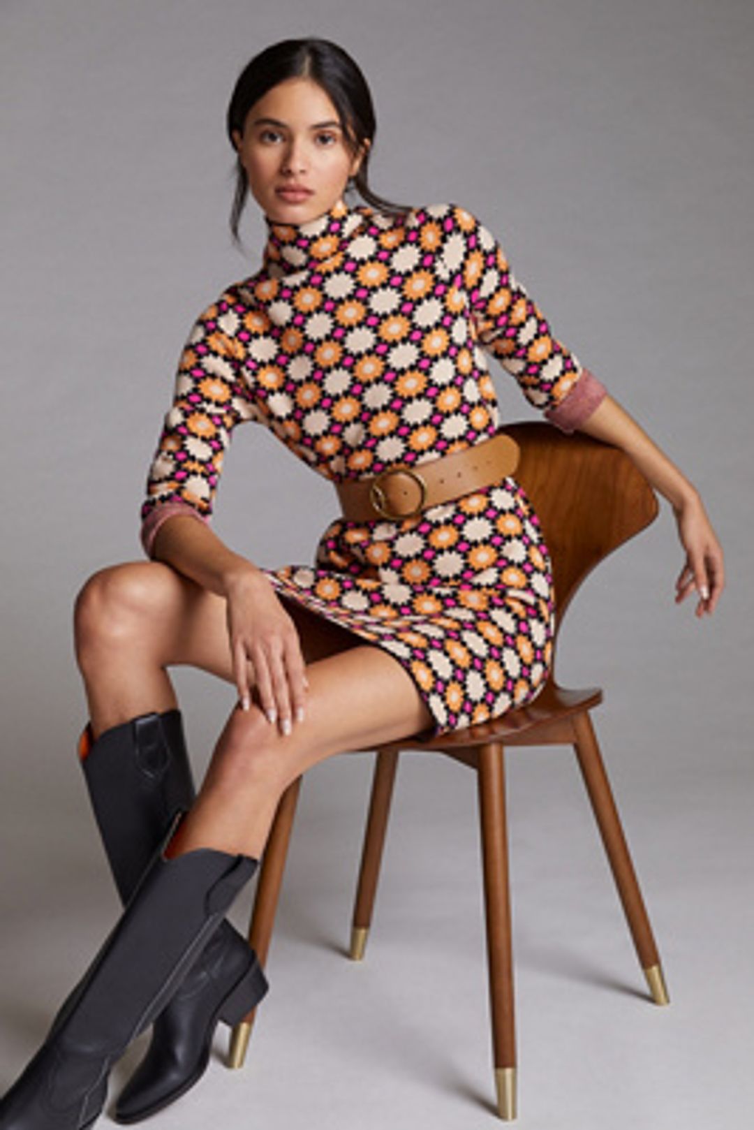 Maeve Turtleneck Sweater Mini Dress