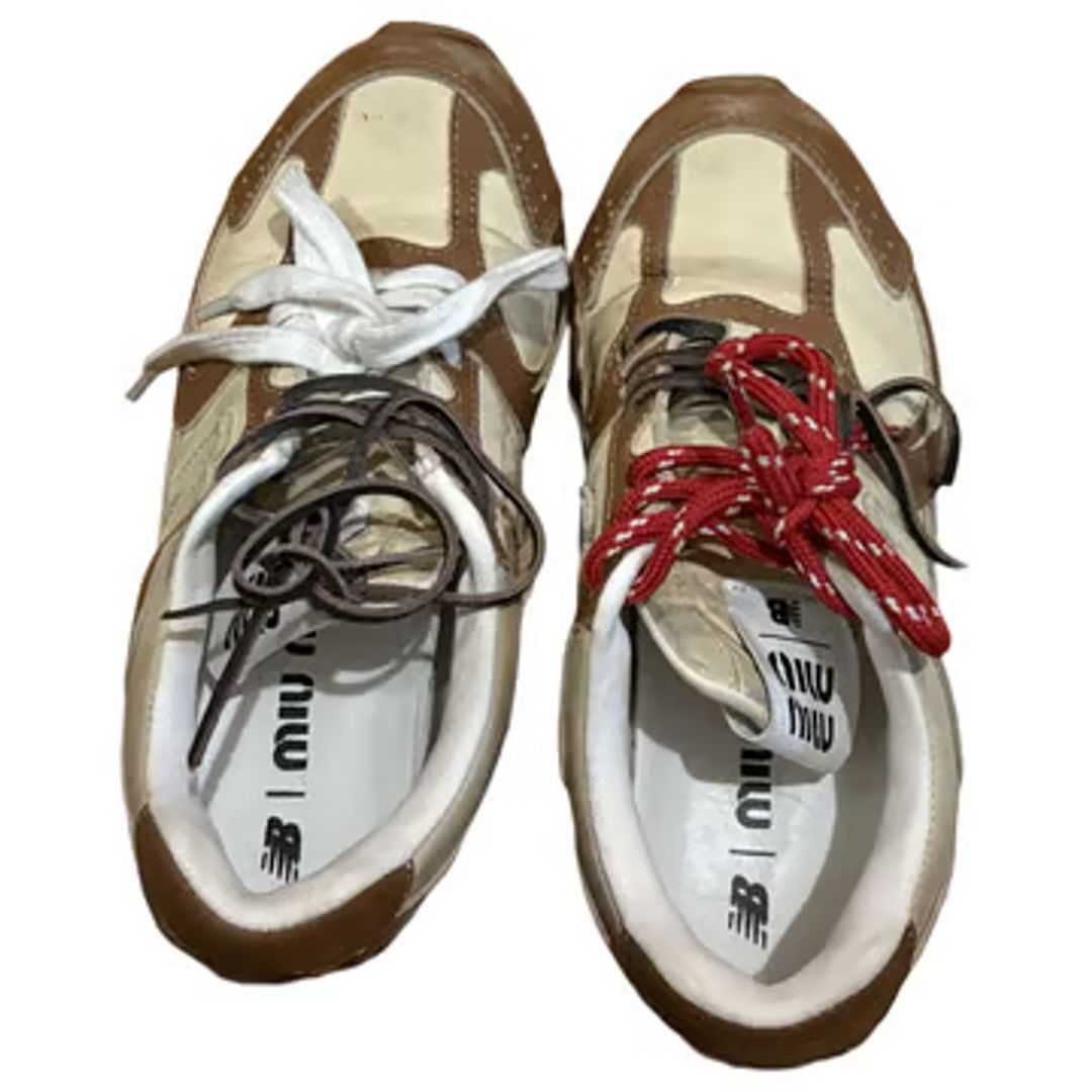 New Balance 530 SL x Miu Miu leather trainers