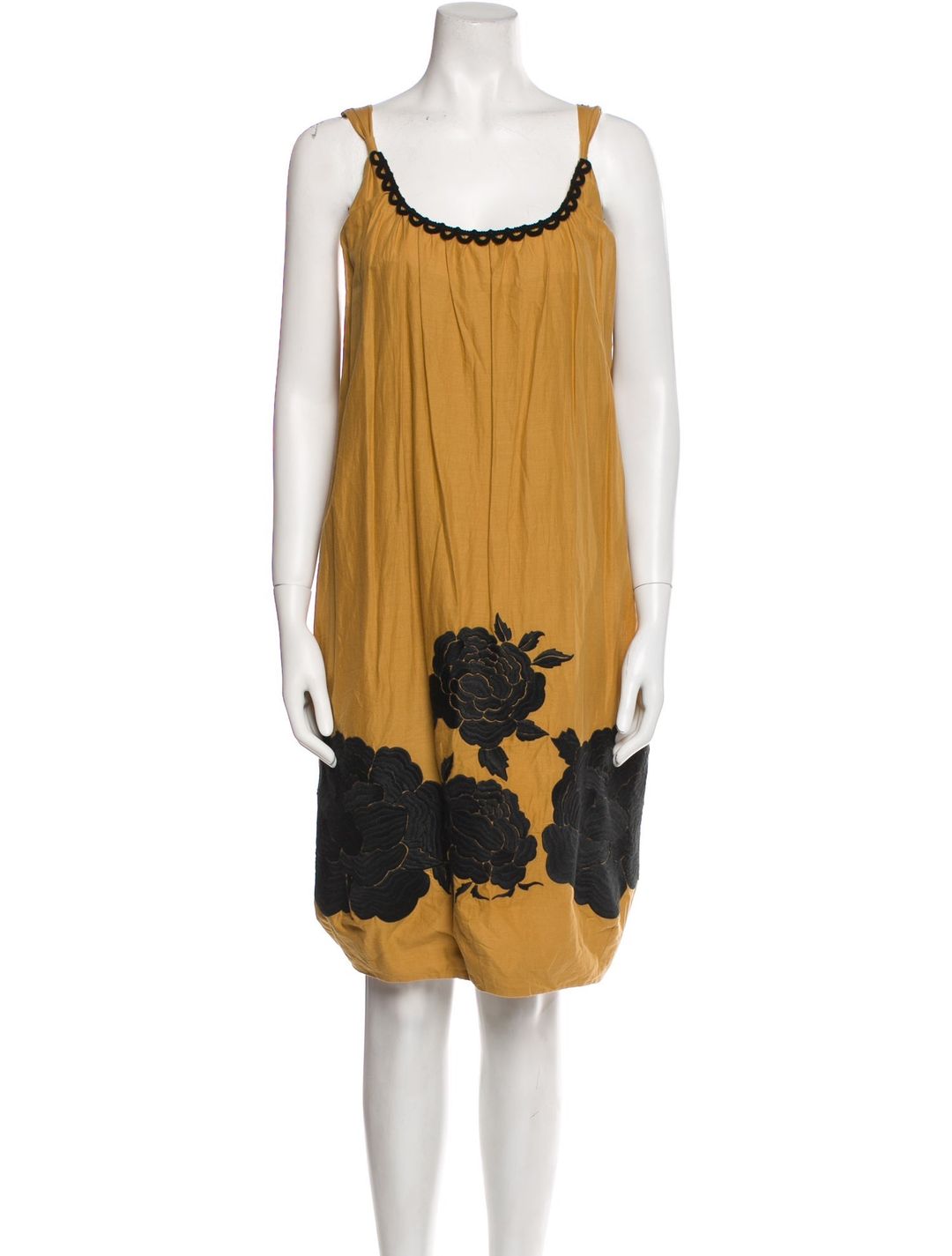 Patterned Knee-Length Dress