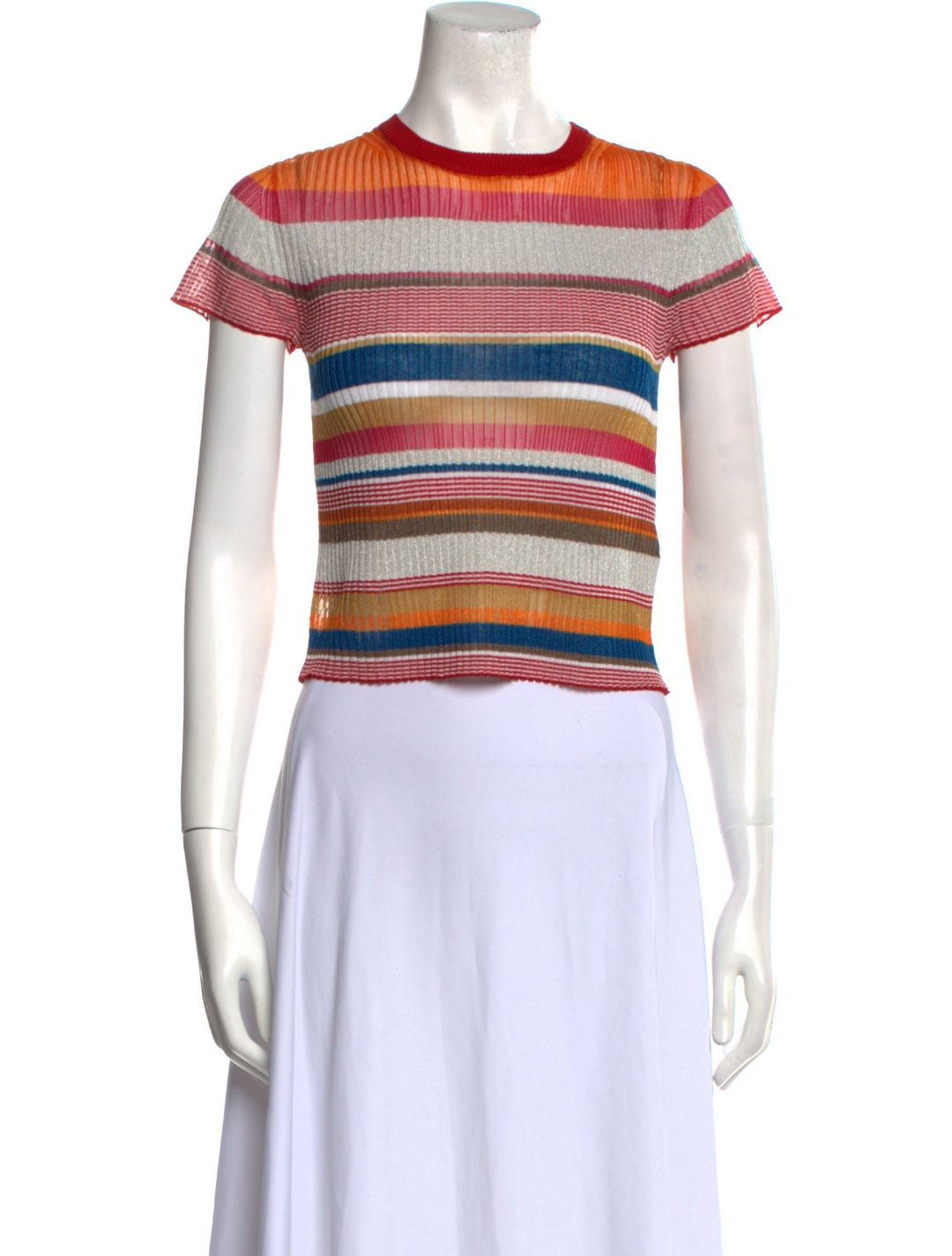 Rag & Bone Striped Crew Neck Top