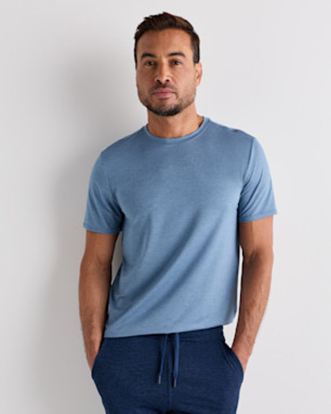 Flowknit Breeze Tee in Heather Sea Spray Green