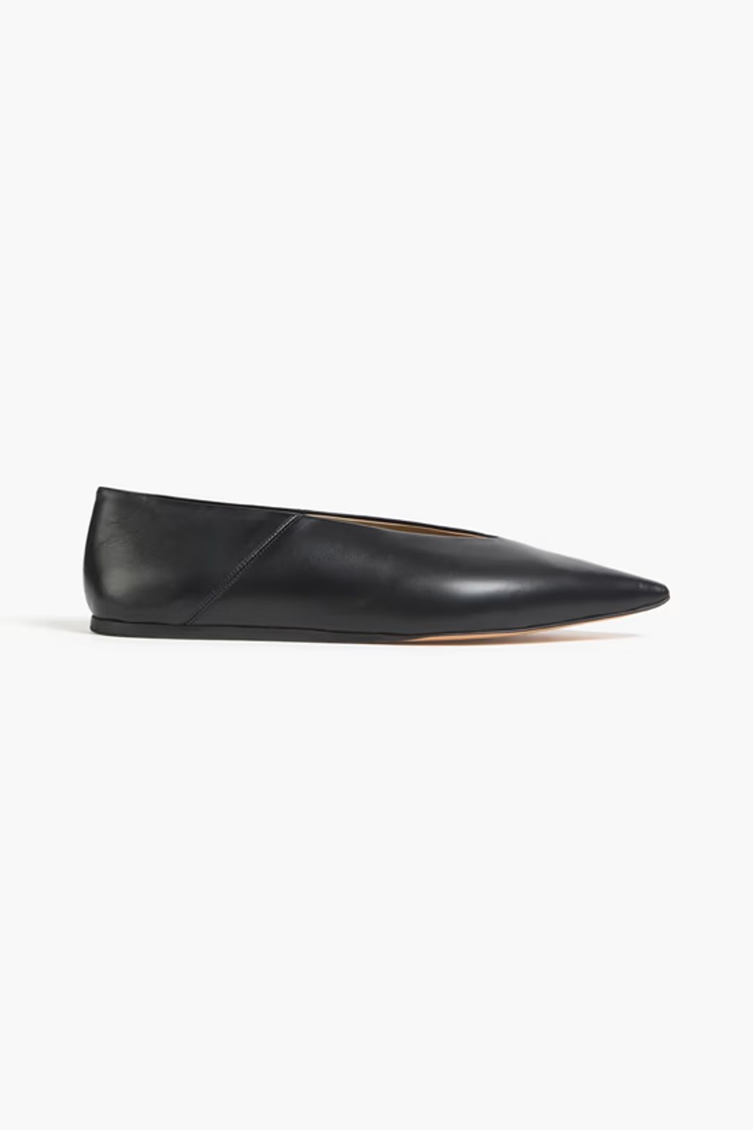 Babouche leather point-toe flats