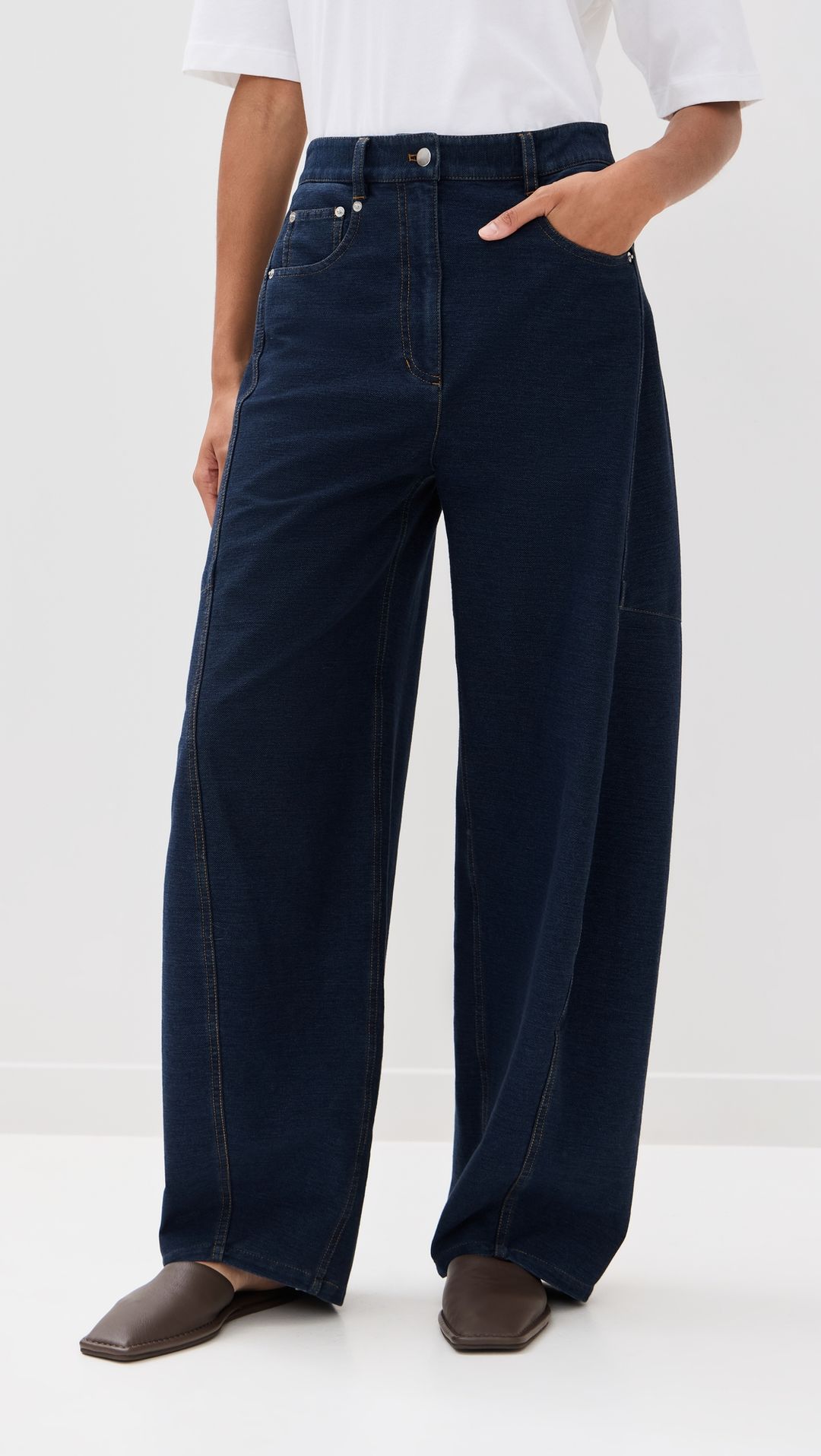 Indigo Barre Denim Knit Sid Jean