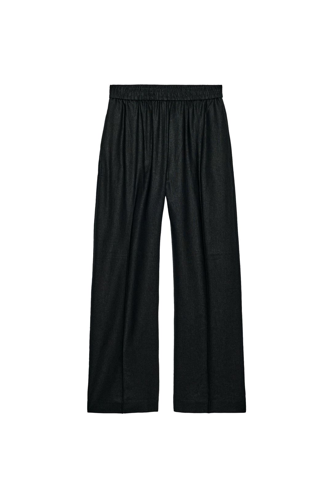 LINEN BLEND STRAIGHT PANTS #4