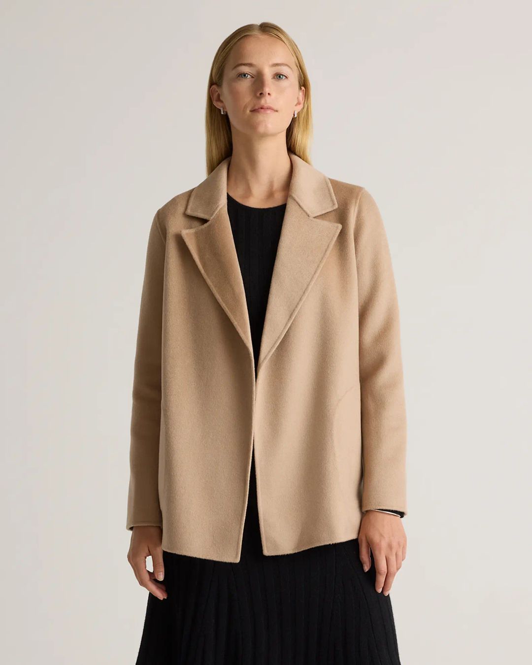 100% Mongolian Cashmere Stand Collar Blazer
