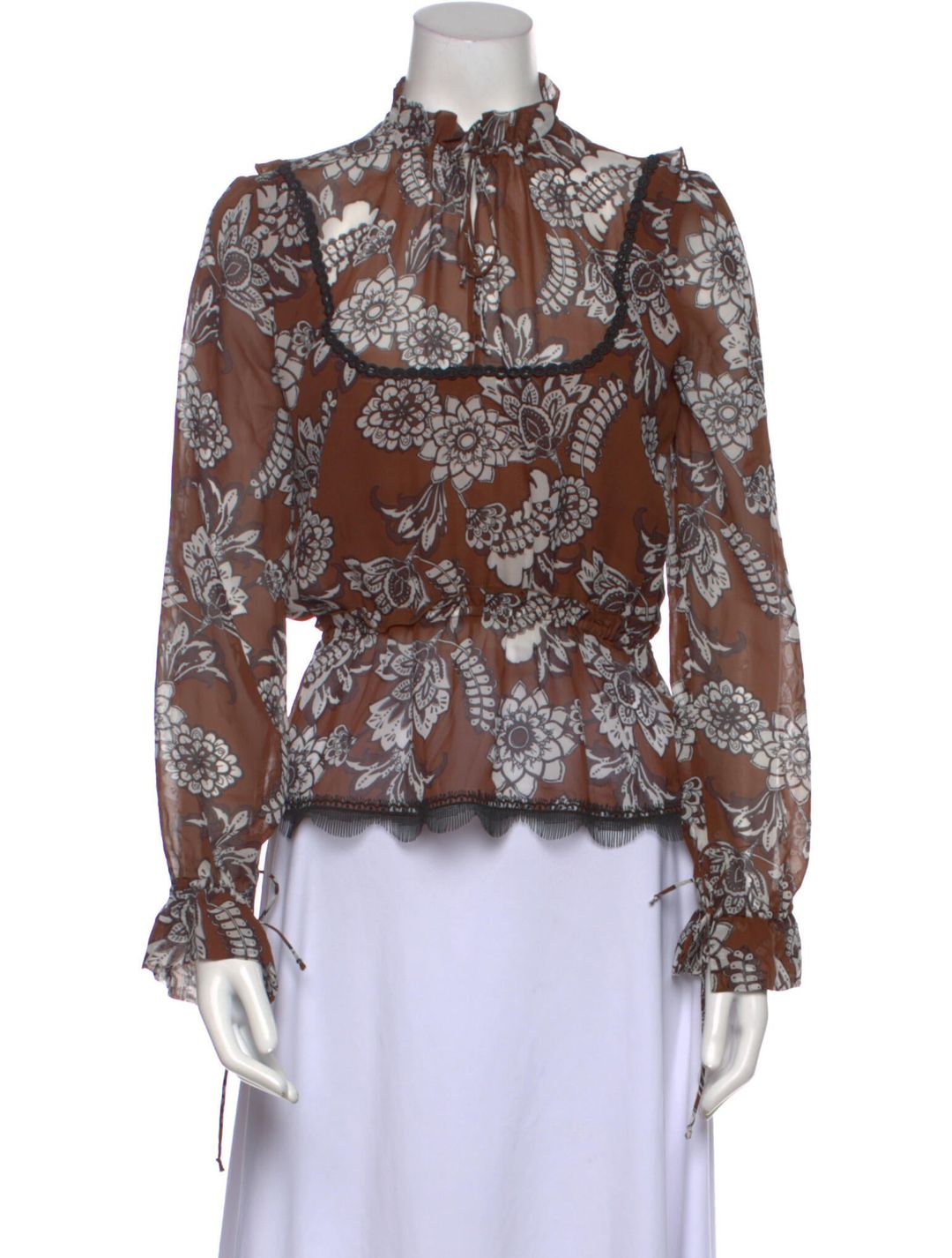 Nicholas Silk Floral Print Blouse