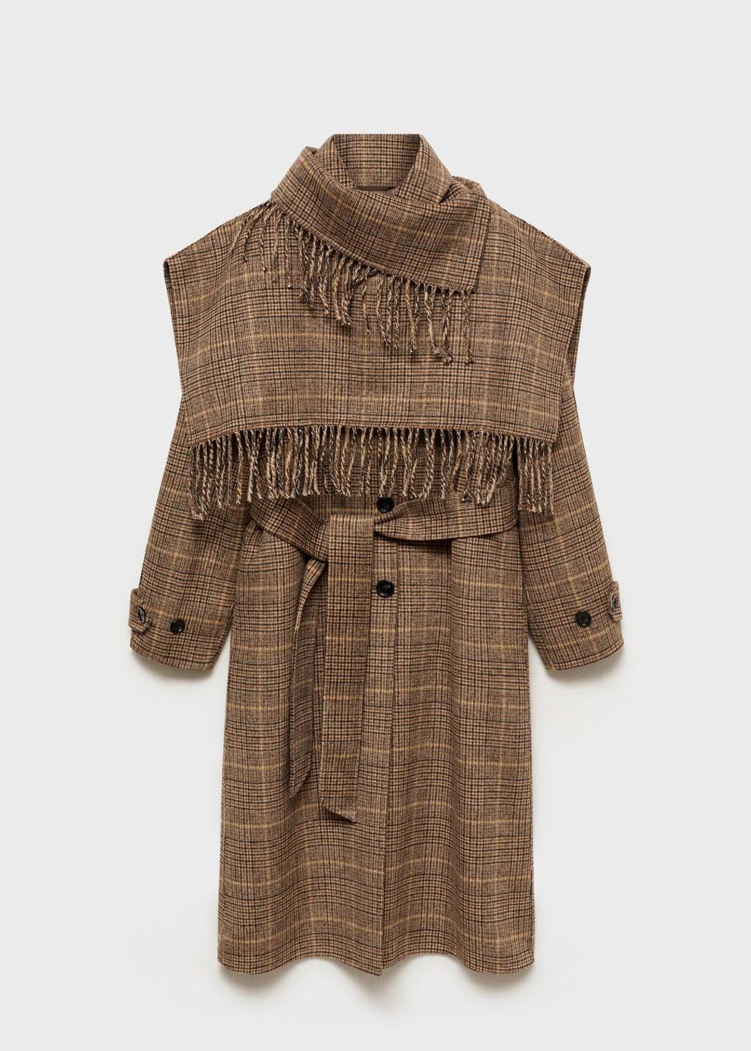 Houndstooth wool-blend coat #3