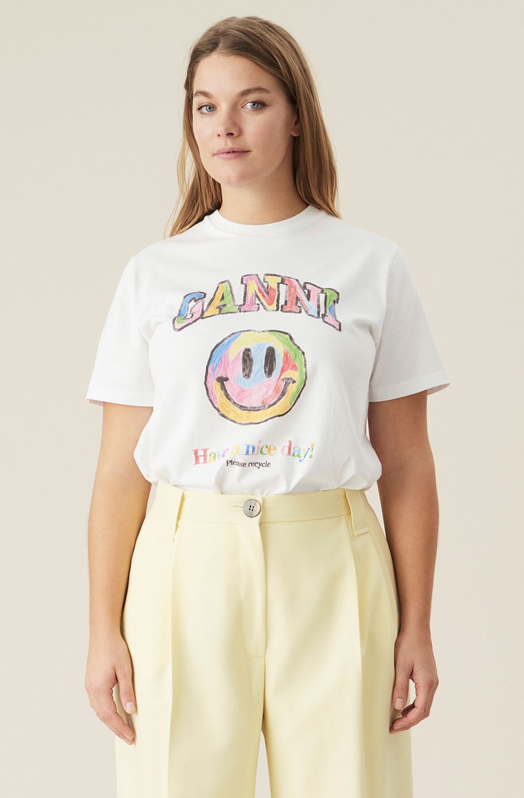 Basic Cotton Jersey T-shirt, Smiley #2