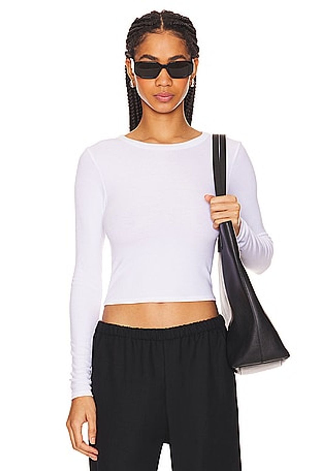 Silk Knit Long Sleeve Tuck Top #4