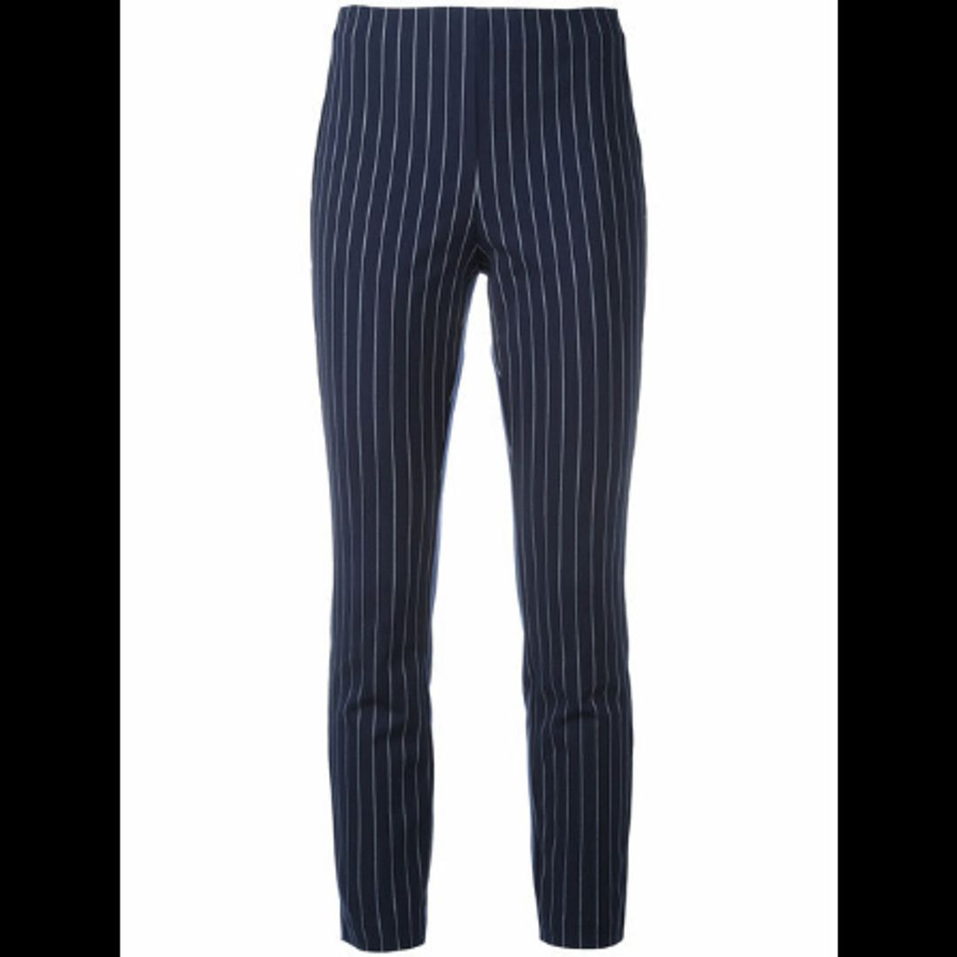 Womens Simone Pinstripe High Waist Cropped Leggings Pants