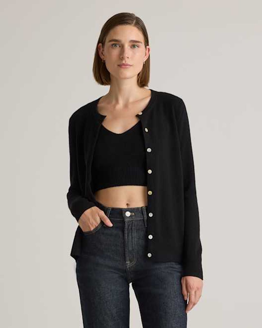 Mongolian Cashmere Cardigan Sweater #8