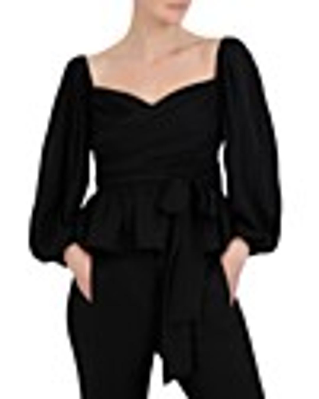 Puff Sleeve Peplum Top