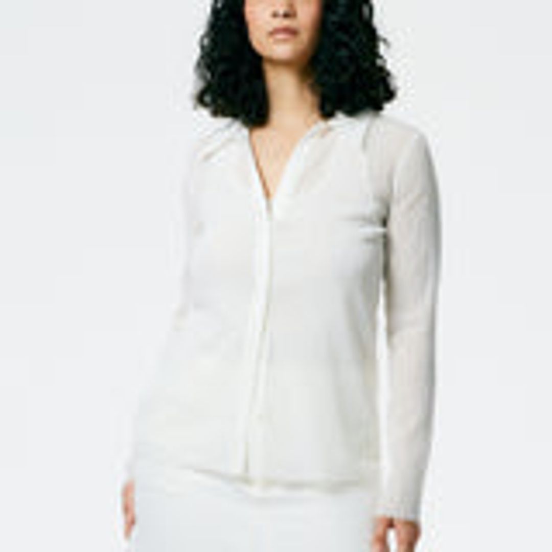 Crepe Gauze Long Sleeve Lean Shirt #8