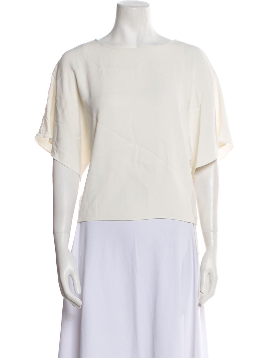 Bateau Neckline Short Sleeve Top