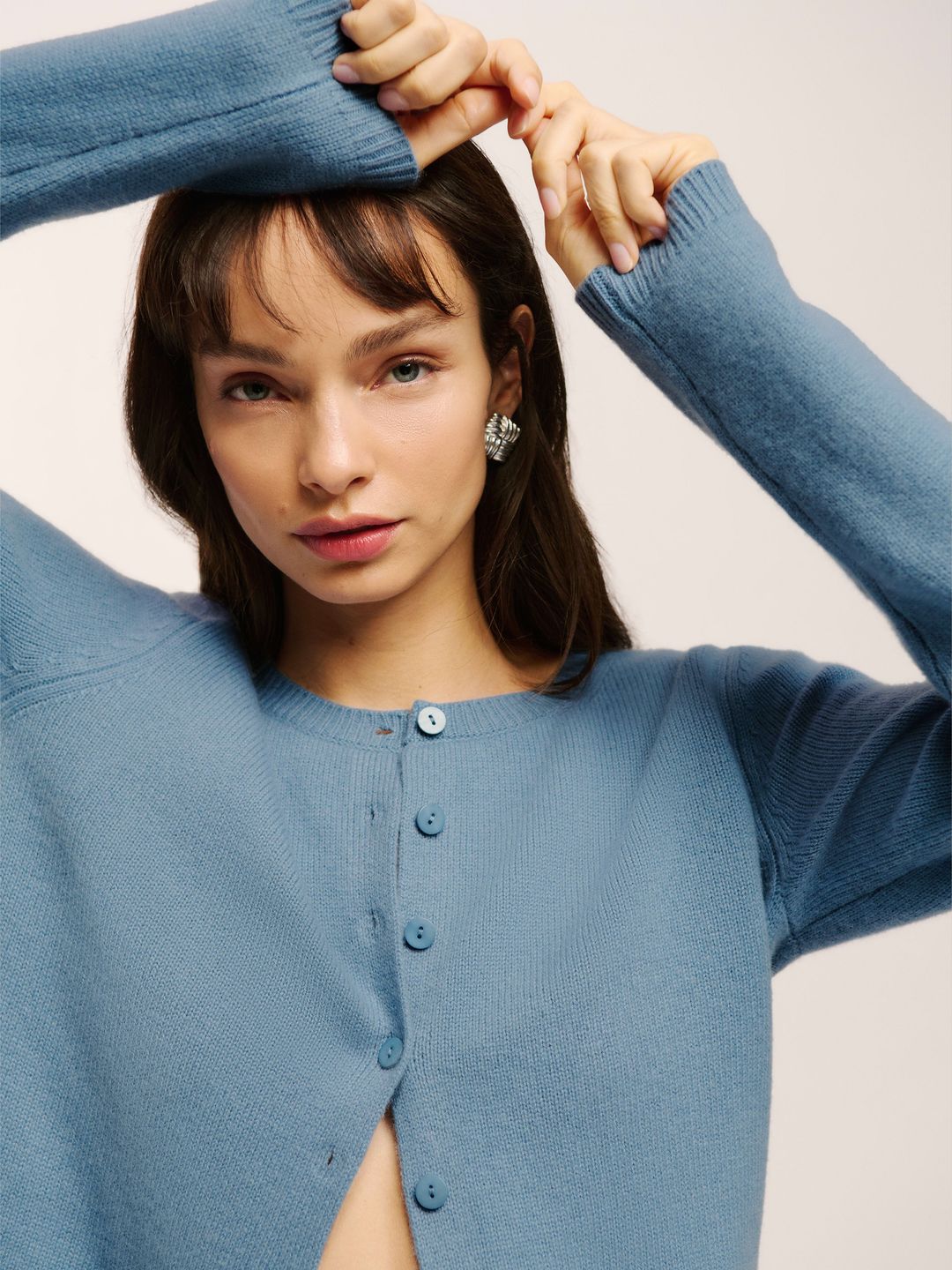 Clara Cashmere Crew Cardigan #4