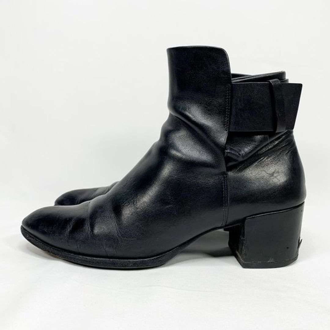 ALEXANDER WANG Black Leather Pointed Toe Boots
