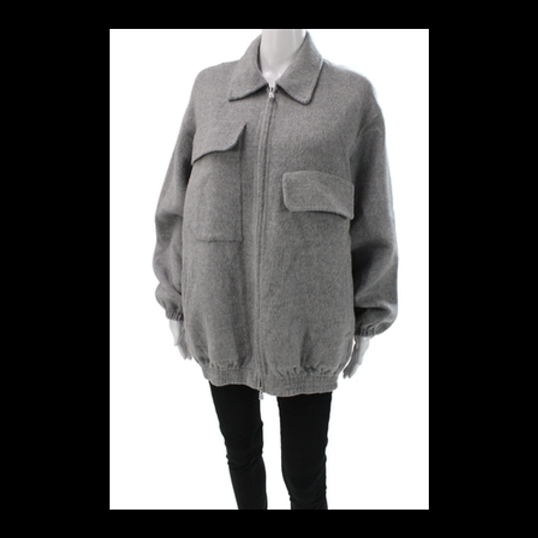 Womens Wool Bomber Jacket Zip Minimalist