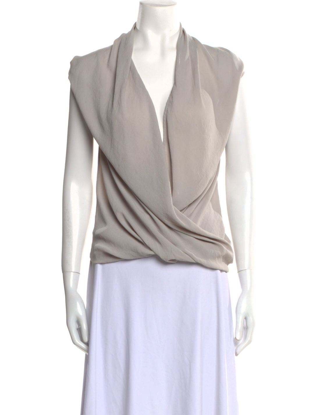 Cowl Neck Sleeveless Blouse