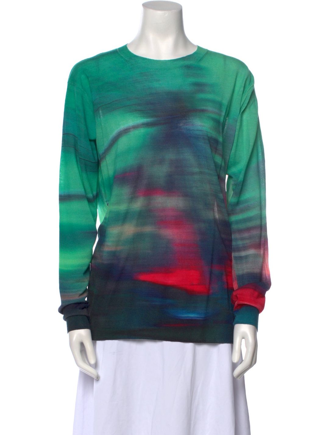 Dries Van Noten Merino Wool Tie-Dye Print Sweatshirt