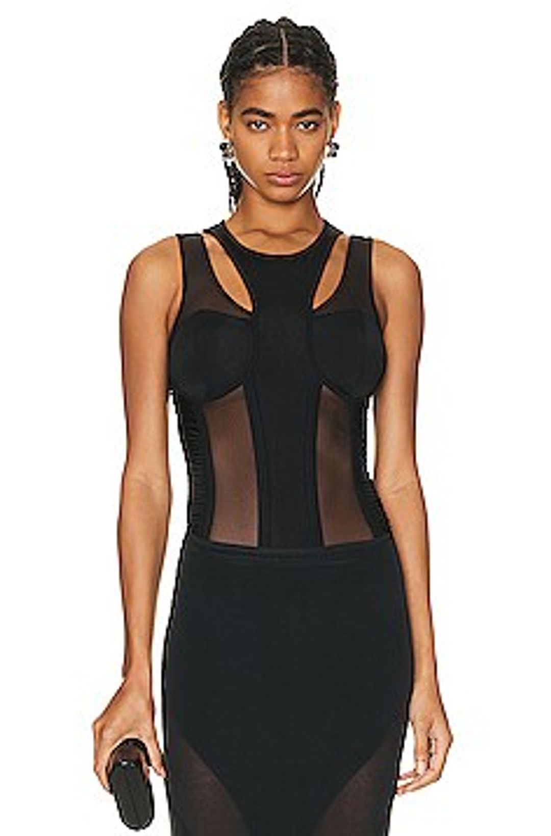 Cut Out Tulle Bodysuit