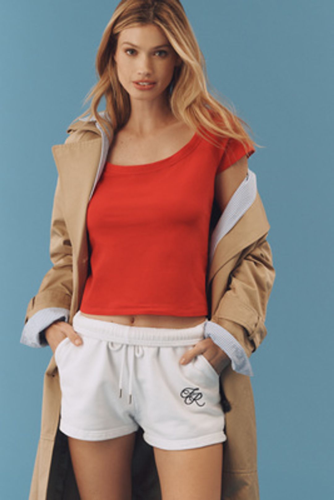 Scoop-Neck Ribbed Tee