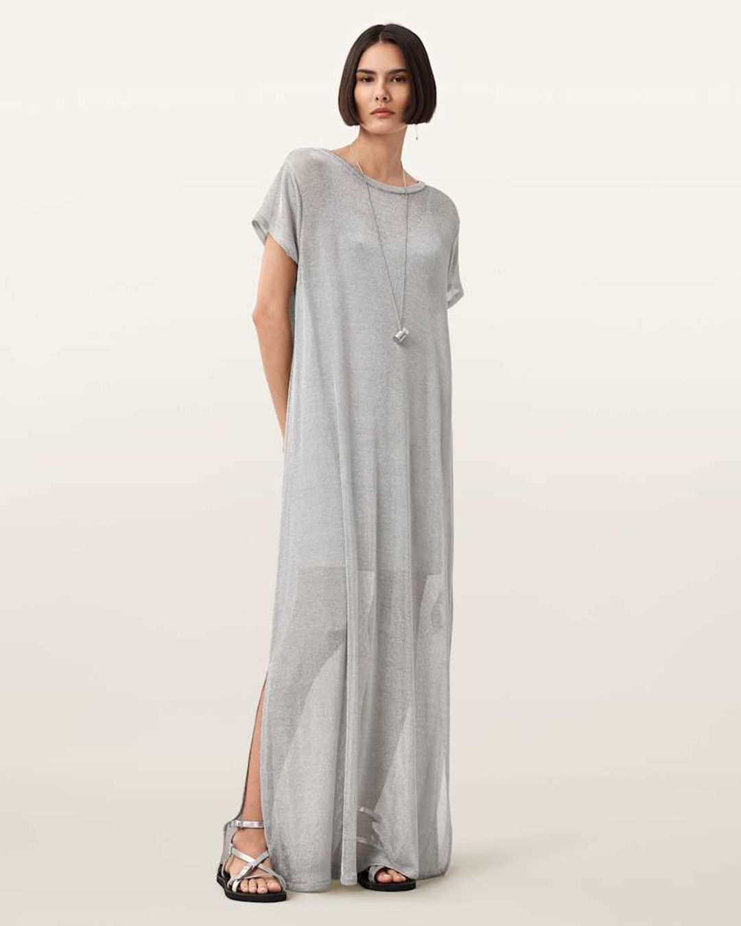 Thea Sparkle Sheer Maxi Dress