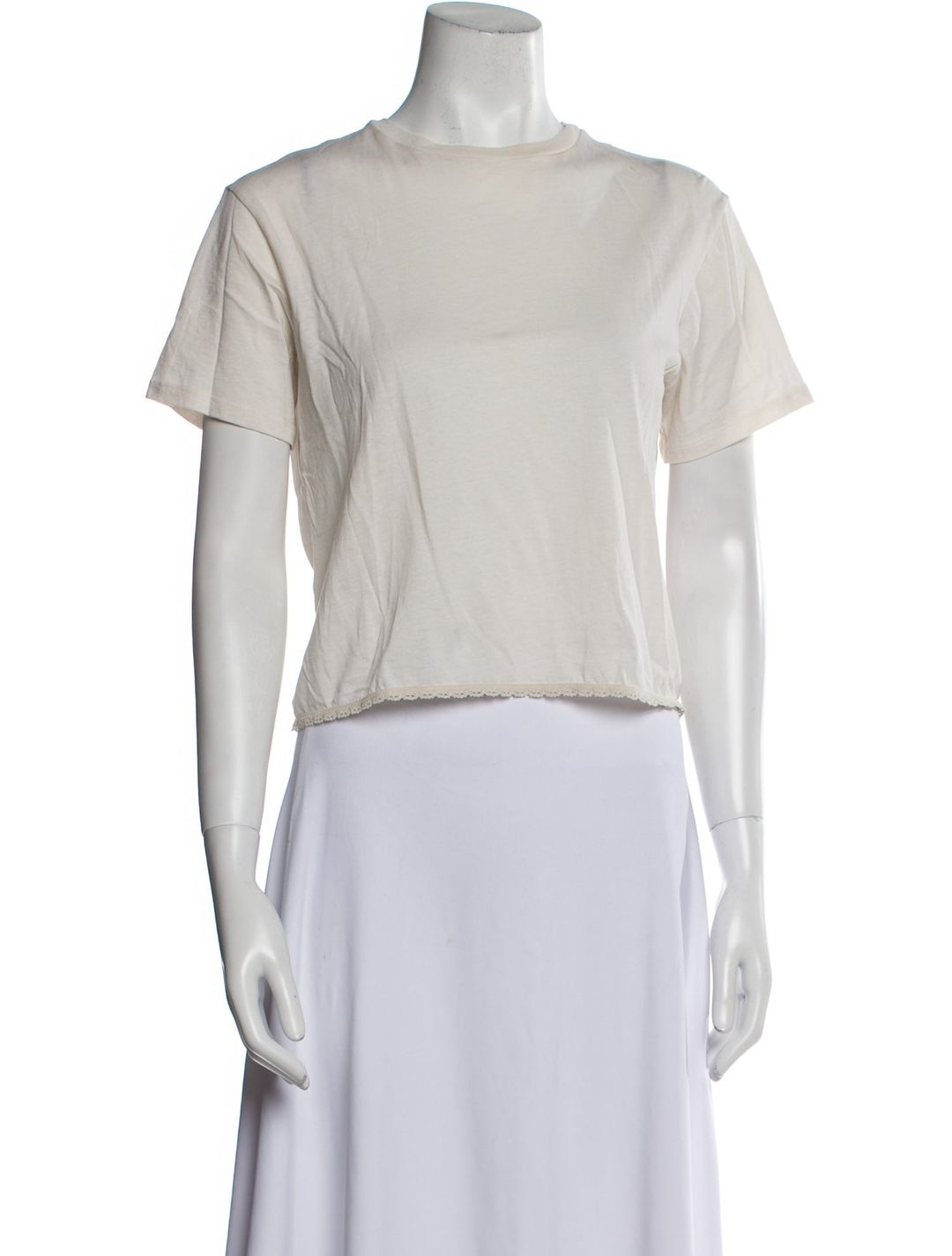 Edra Bateau Neckline Crop Top