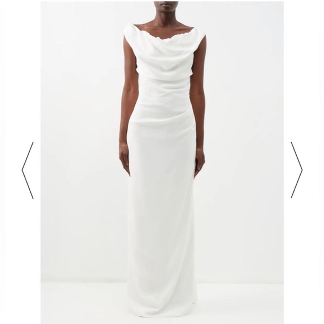 Ginne off-shoulder cady maxi dress