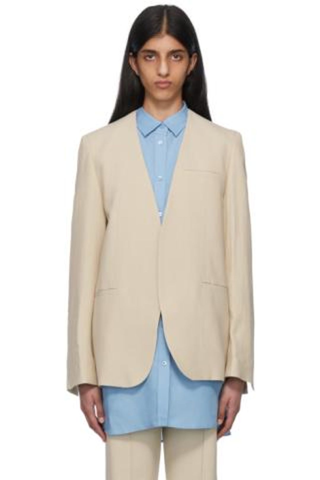 Beige Viscose Blazer