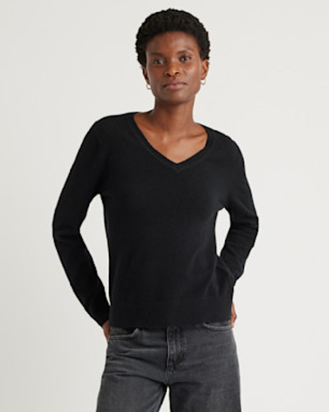 Mongolian Cashmere V-Neck Sweater #5