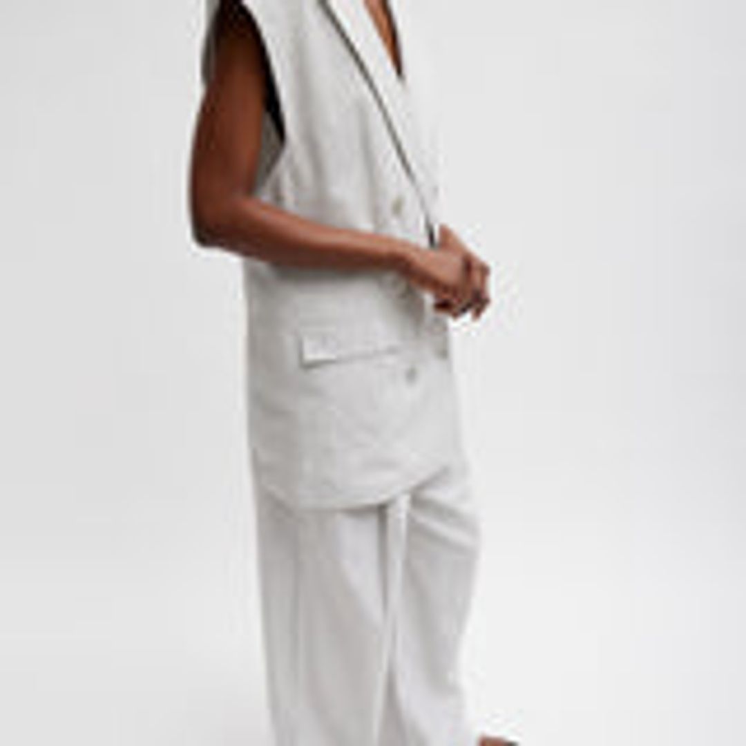 Drapey Suiting Oversized Double Breasted Vest