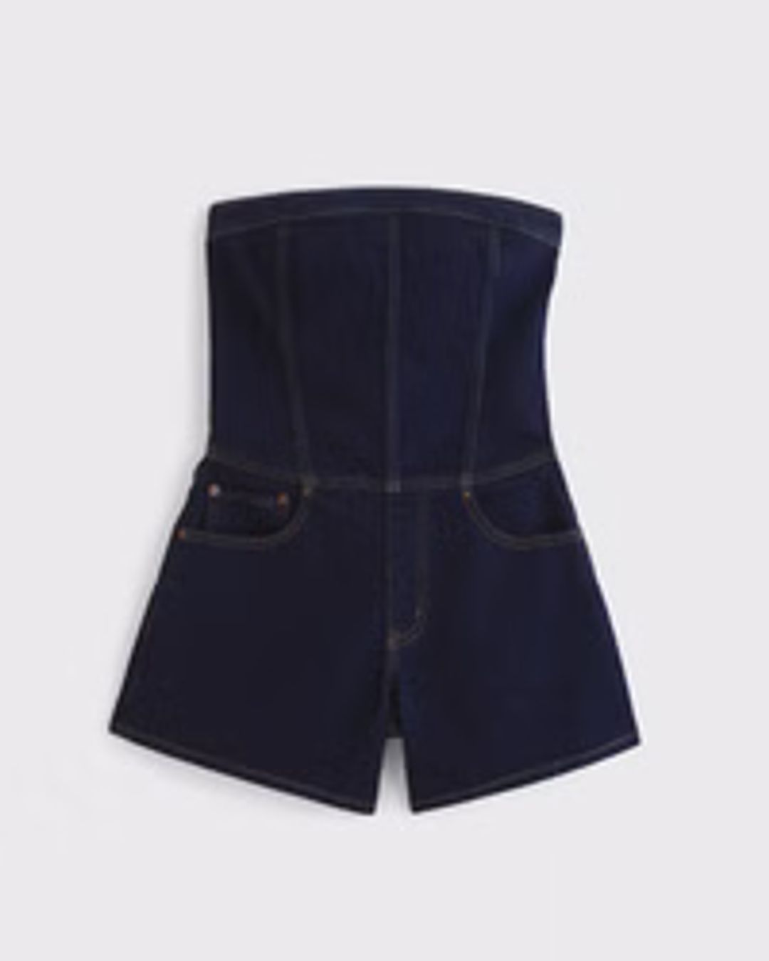 Strapless Denim Romper